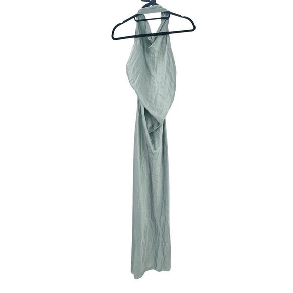 Reformation Women's Aquamarine Anaiis Silk Dress Size 12 NWT - Picture 1 of 11